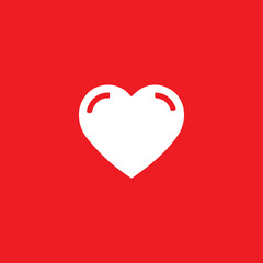 vector graphics of heart icons on a red background