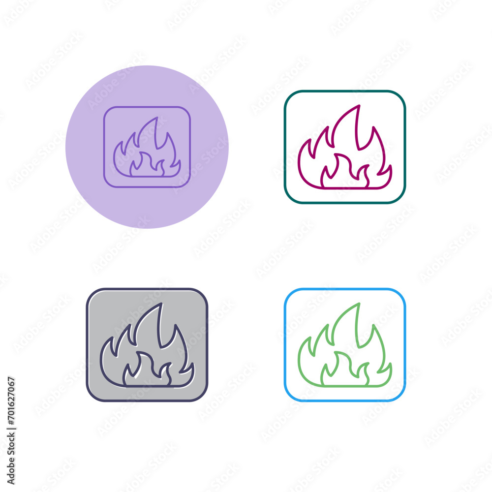 Wall mural fire vector icon