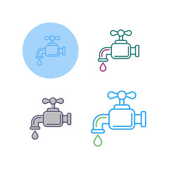 Water Faucet Vector Icon
