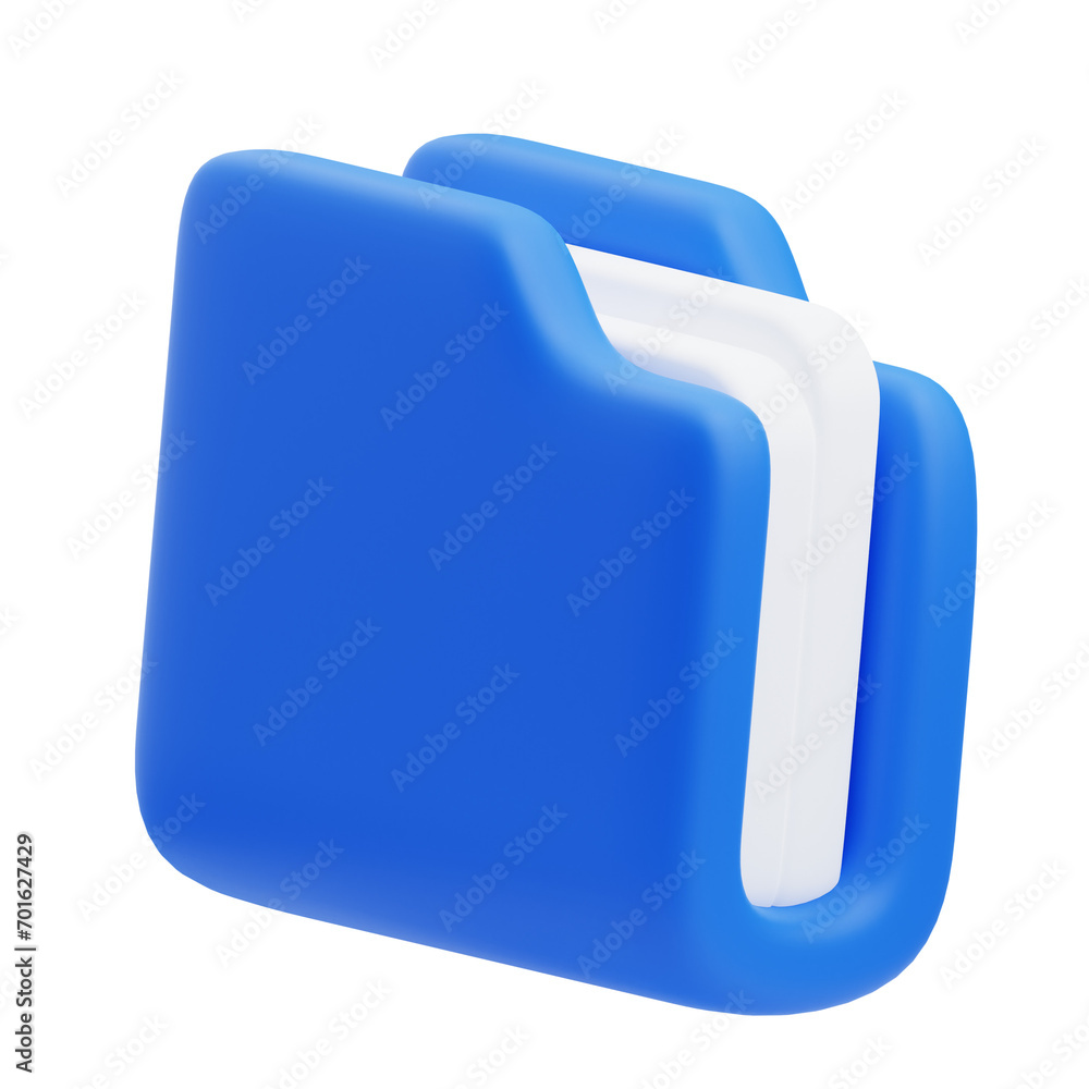 Poster innovative data organization 3d folder. folder navigation. 3d illustration, 3d element, 3d rendering