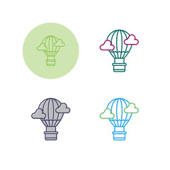 Hot Air Balloon Vector Icon