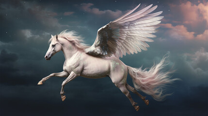 Obraz na płótnie Canvas ペガサスのイメージ - image of Pegasus - No7-2 Generative AI