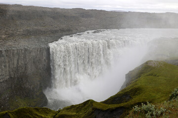 The Dettifoss waterfall is located in Vatnajökull National Park in Northeast Iceland, and reputed...