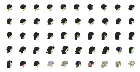 様々なヘアスタイル