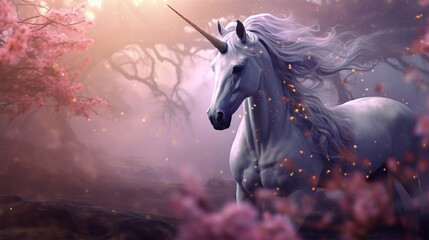 Obraz na płótnie Canvas ユニコーンのイメージ - image of Unicorn - No3-5 Generative AI