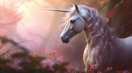 Obraz na płótnie Canvas ユニコーンのイメージ - image of Unicorn - No3-6 Generative AI