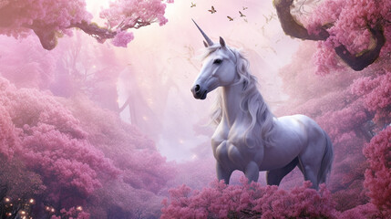 Obraz na płótnie Canvas ユニコーンのイメージ - image of Unicorn - No3-7 Generative AI