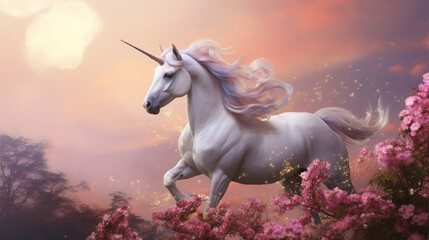 Obraz na płótnie Canvas ユニコーンのイメージ - image of Unicorn - No3-10 Generative AI