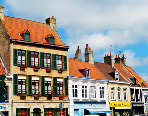 beautiful mansions and colorful windows