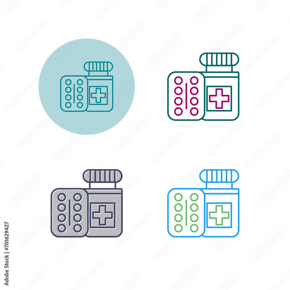 Wall mural medication vector icon