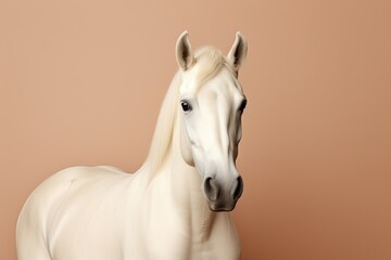 The title of the image is "Pure White Horse.