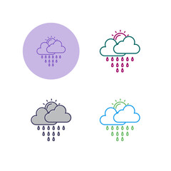 Obraz premium Rain Vector Icon