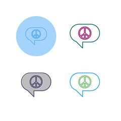 Peace Chat Vector Icon