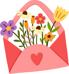 Flower envelope love letter