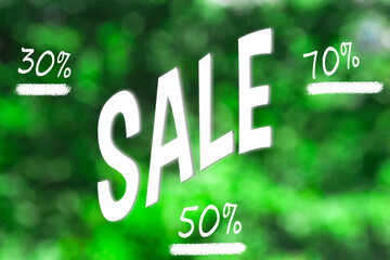 Season sale text. Can be used for web banners, wallpaper, flyers, voucher discount.