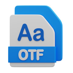 File Format OTF 3D Icon
