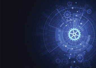 Abstract digital background with technology circuit board texture. Electronic motherboard illustration. Communication and engineering concept. Vector illustration