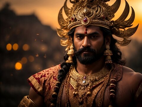 AI ART of Maharaja Ravana, the protagonist of a popular historical story in Sri Lanka and India...