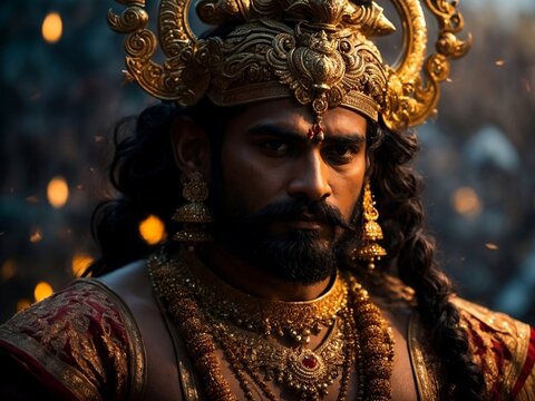 AI ART of Maharaja Ravana, the protagonist of a popular historical story in Sri Lanka and India...