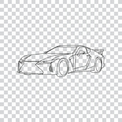 sketch of a super car v9