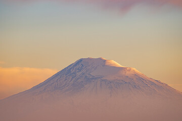 Ararat mountain at sunset