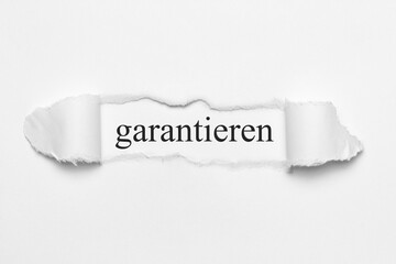 garantieren	