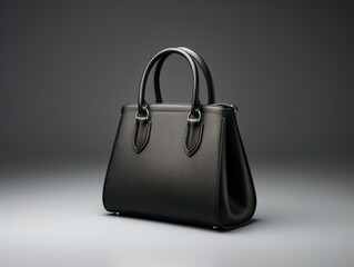 Photo product of beautiful and simple fashion black handbag, studio photo --ar 4:3 --style raw --v 5.4