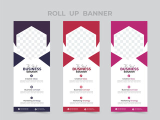 Colorful Creative Corporate Roll Up Banner Design