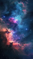 Space universe background . Vertical background