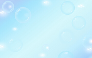 Light blue bubbles sparkling stars background