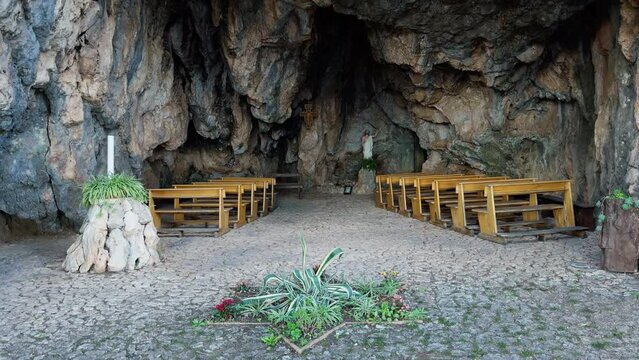 Ancient Chrstian Chapel inside a Cave 