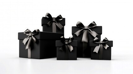 Black gift boxes Black Friday Sale banner
