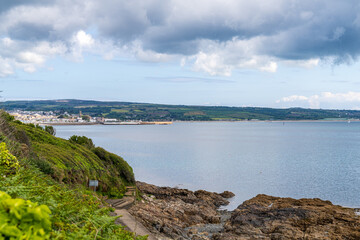 Celtic Sea Coast and cliffs near Newlyn, Cornwall, England, UK
