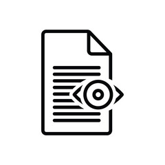 Black line icon for visible