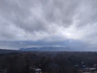 clouds over the mountains