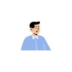 vector person pose in blue clothes person