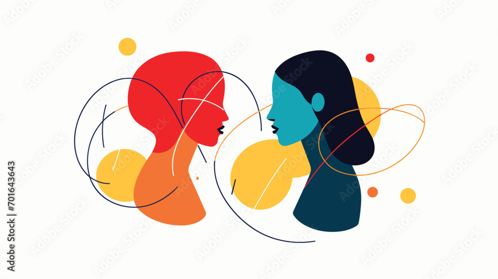 Sticker importance of attentive listening in friendships by creating a vector art piece that showcases frien