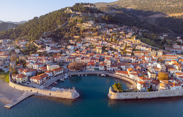 Fototapeta na wymiar Aerial view of Nafpaktos town, Greece