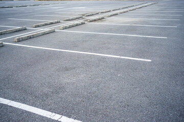 Parking lot in public areas. Empty parking spaces. free parking spaces in a multi-story car park