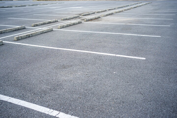 Fototapeta premium Parking lot in public areas. Empty parking spaces. free parking spaces in a multi-story car park