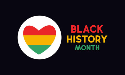 Vector illustration on the theme of black history month is an annual celebration of february in usa and canada, october in uk. African american history or black history month banner design.