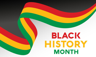 Vector illustration on the theme of black history month is an annual celebration of february in usa and canada, october in uk. African american history or black history month banner design.