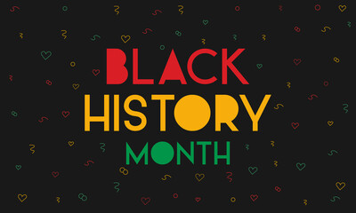 Vector illustration on the theme of black history month is an annual celebration of february in usa and canada, october in uk. African american history or black history month banner design.