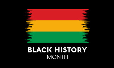 Vector illustration on the theme of black history month is an annual celebration of february in usa and canada, october in uk. African american history or black history month banner design.