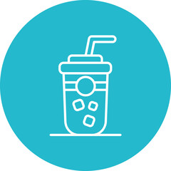 Obraz premium Smoothie Line Icon