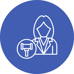 Obraz premium Public Defender Female Line Icon