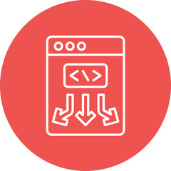 Low Code Line Icon