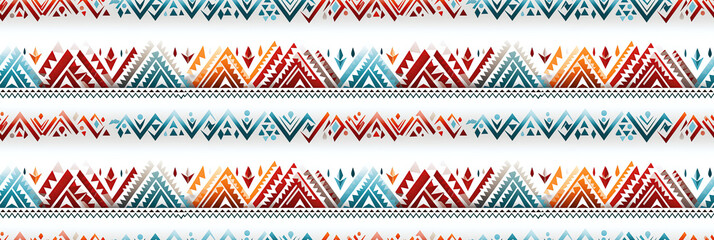 ethnic tribal ancient seamless pattern ornament on white background for traditional carpet - obrazy, fototapety, plakaty