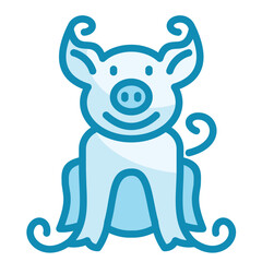 Fototapeta premium Pig Zodiac Icon