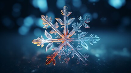 Winter snowflakes close-up, beautiful snowflake texture, winter cold concept illustration